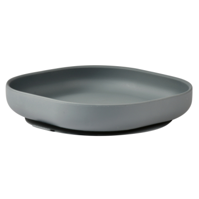 Товары по уходу - Тарелка Beaba силиконовая на присоске серая (913550)