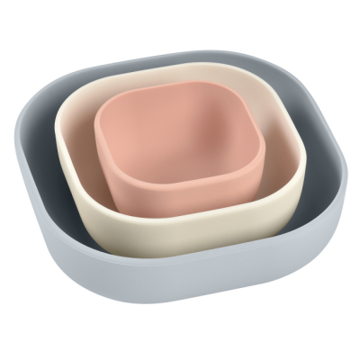 Товары по уходу - Набор тарелок Beaba силиконовых розовый (913568)
