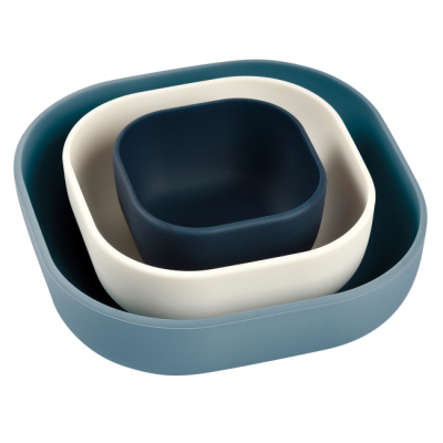 Товары по уходу - Набор тарелок Beaba силиконовых синий (913566)