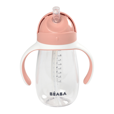 Товары по уходу - Поильник Beaba с трубочкой-непроливайкой розовый (913480)