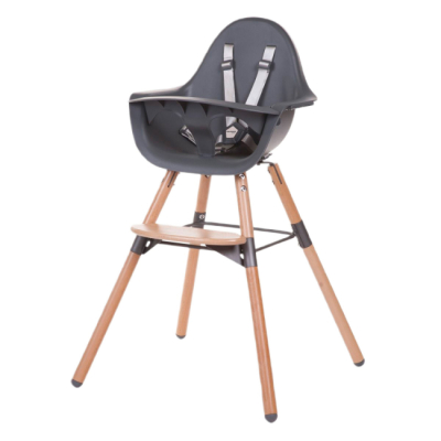 Товари для догляду - Стільчик для годування Childhome Evolu 2 Natural anthracite (CHEVOCHNA)