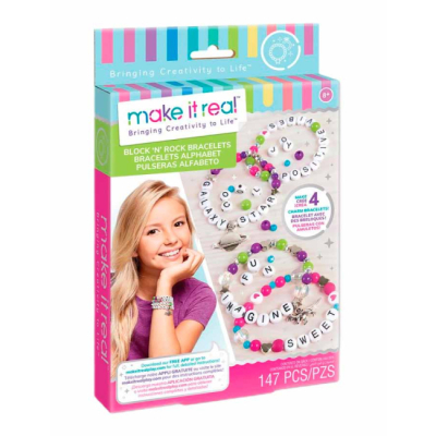 Наборы для творчества - Набор для создания шарм-браслетов Make it Real Веселые буквы (MR1205)