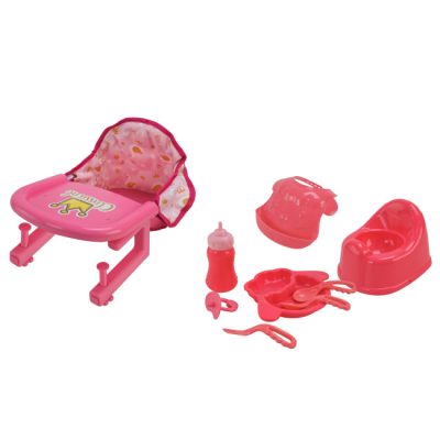 Меблі та будиночки - Стільчик для годування Країна Іграшок з аксесуарами рожевий (5882)
