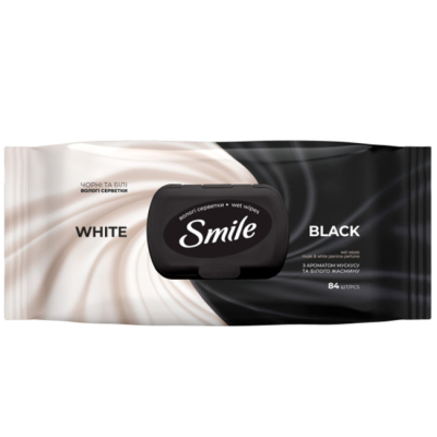 Товари для догляду - Вологі серветки Smile Чорні та білі (42213050)