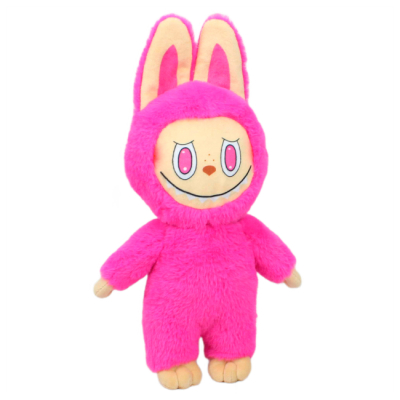 Персонажі мультфільмів - М'яка іграшка Копиця Лялька-Зайка принт малина 34 см (00422-83/2)