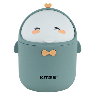 Канцтовары - Настольный контейнер для мусора Kite серо-зеленый (K24-010-1)