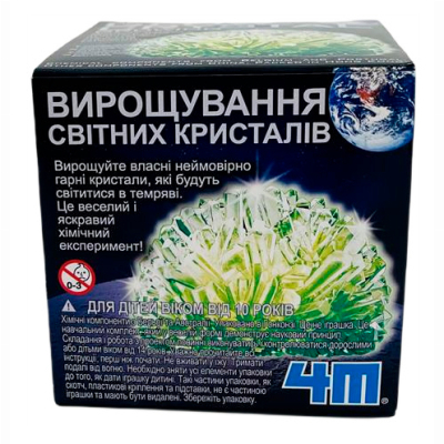 Научные игры, фокусы и опыты - Набор для опытов 4M Выращивание светящихся кристаллов (00-03918/EU/ML)