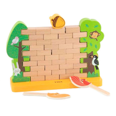 Настільні ігри - Настільна гра Viga Toys Стіна з цеглинок (44566)