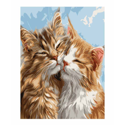 Товары для рисования - Картина по номерам Strateg Пушистые кошки (4823113897352)