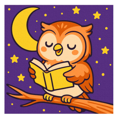 Товари для малювання - Розмальовка на полотні Brushme Сова-казкарка (MBS079)