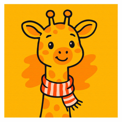 Товары для рисования - Раскраска на холсте Brushme Жираф Жорик (MBS077)