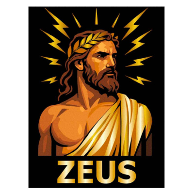 Товари для малювання - Картина за номерами Brushme Зевс (RBS1046B)