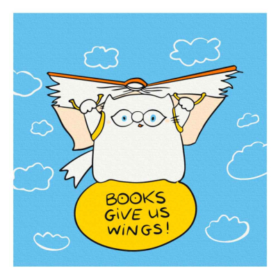 Товари для малювання - Розмальовка на полотні Brushme Книжечки надають крила (MBS064)