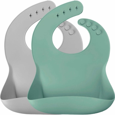 Дитячий посуд та аксесуари - Нагрудник MinikOiOi Basics River Green Powder (101020067)