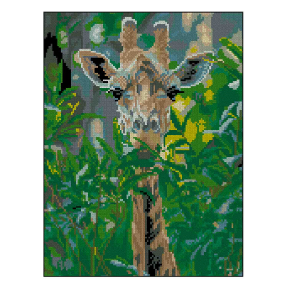 Мозаика - Алмазная картина Strateg Жирафа в джунглях (4823113898465)