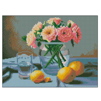 Мозаїка - Алмазна картина Strateg Квітковий натюрморт (4823113898267)