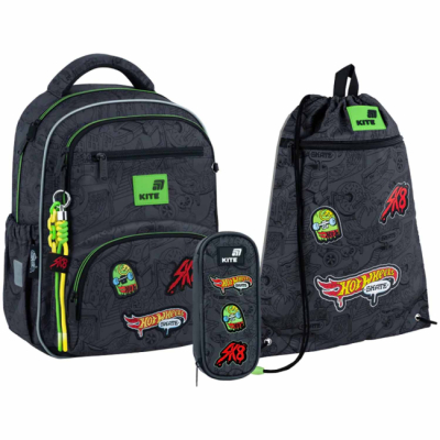 Рюкзаки та сумки - Шкільний набір Kite Hot Wheels (SET_HW26-773M)