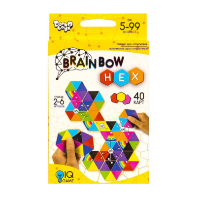 Настільні ігри - Розважальна карткова гра "Brainbow HEX" Danko Toys G-BRH-01-01 40 карт (62002)