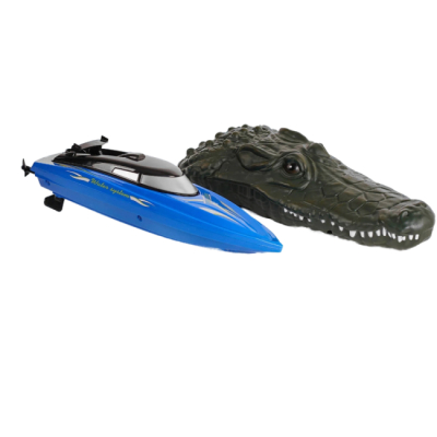 Радіокеровані моделі - Катер на радіокеруванні RUNHU ZHINENG BOAT Crocodile 26 x 18 x 13 см Black and dark blue (116163)