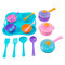 Детские кухни и бытовая техника - Игровой набор Посуда Ромашка Wader 19 элементов (39146)