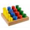 Розвивальні іграшки - Іграшка з дерева Сортер Циліндри кольорові Руді (Ду-42)
