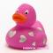 Іграшки для ванни - Іграшка гумова LiLaLu Качечка Рожева в білих серцях (L1938)
