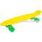 Дитячий транспорт - Дитяча дошка для катання GO Travel жовта зелені прозорі колеса 56 см (LS-P2206YGT)