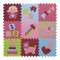 Пазли - Дитячий килимок пазл Baby Great Цікаві забавки рожево зелений (GB-M1707) (5002022)