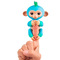 Фігурки тварин - Інтерактивна іграшка Fingerlings Мавпочка Чарлі блакитно-зелена 12 см (W37204/3723)