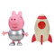Фигурки персонажей - Фигурка Peppa Pig Когда я вырасту Космонавт Джордж с ракетой (06771-5)