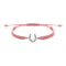 Ювелирные украшения - Браслет плетенный детский UMa&UMi с серебряным украшением Подкова малая розовый (429541300610)