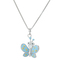 Ювелірні прикраси - Підвіска UMa&UMi Метелик срібло блакитний 45 см (719543000604)