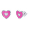 Ювелирные украшения - Серьги UMa&UMi Сердце с сердцем розовые (6809916171446)
