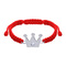 Ювелірні прикраси - Браслет плетений UMa&UMi Корона велика Swarovski червоний (5907619275704)