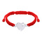 Ювелирные украшения - Браслет плетеный UMa&UMi Сердце большое Swarovski красный (1234652582587)