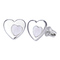 Ювелірні прикраси - Сережки UMa&UMi Серце в серці білі (8754745658249)