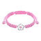Ювелирные украшения - Браслет плетеный UMa&UMi Цветочек с сердечком розовый (9143862825464)
