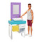 Меблі та будиночки - Набір Barbie Кімната Кена Ванна кімната (FYK51/FYK53)