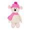 М'які тварини - М'яка іграшка Maxi toys Мишка Пінкі з шарфом і шапкою 28 см (2024401)