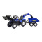 Велосипеды - Веломобиль Falk Трактор Новая Голландия с прицепом и ковшами синий (3090W)