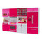 Меблі та будиночки - Меблі для ляльок Qun feng toys Сучасна кухня рожева із ефектами (QF26211PW)