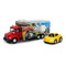 Транспорт і спецтехніка - Автотранспортер Funky Toys Швидке перевезення 1:60 з жовтою машинкою (FT61053)
