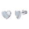 Ювелирные украшения - Серьги UMa&UMi Сердце с перламутром белые (0010000015522)