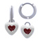 Ювелирные украшения - Сережки с подвесами UMa&UMi Сердце в сердце (0010000016017)