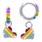 Ювелірні прикраси - Сережки з підвісами UMa&UMi Серце кольорове (0010000015966)