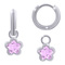 Ювелирные украшения - Сережки с подвесами UMa&UMi Цветочек сияющий розовый (2210000000025)