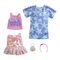 Одяг та аксесуари - Одяг Barbie Два модних образи Синя сукня та рожева майка з блискучою спідницею (GWF04/GRC88)