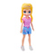Ляльки - Лялька Polly Pocket Поллі в блакитних шортах і рожевому топі в горошок (FWY19/GFP77)