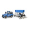 Транспорт і спецтехніка - Автомодель Bruder Поліцейський Land rover з причепом та поліцейським з конем 1:16 (02588)