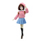 Ляльки - Лялька Kurhn Модниця у рожевому пуловері та синій спідниці (6938142030835/3083-3)